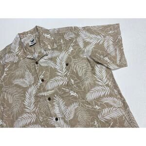 Men Yiume Hawaiian cotton floral short sleeve button up shirt, XXXL